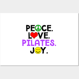 Peace Love Pilates Joy Posters and Art